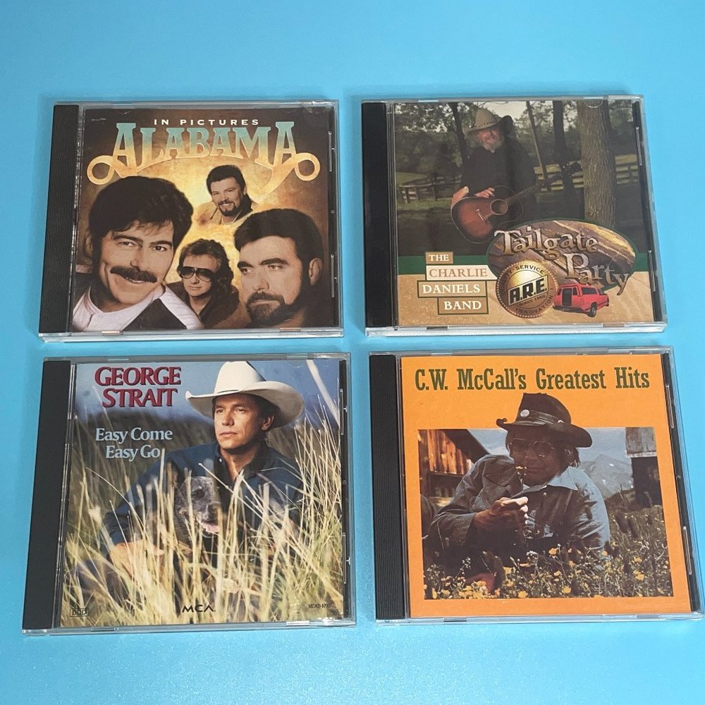 Country Music CD Lot of 4 Alabama Charlie Daniels Band C.W. McCall George Strait